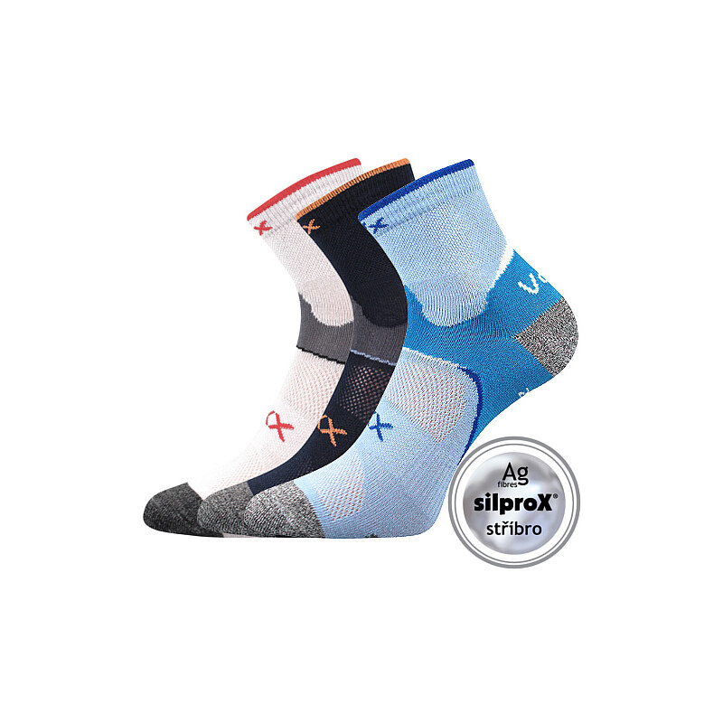 MAXTERIK dětské antibakteriální snížené ponožky se stříbrem Voxx