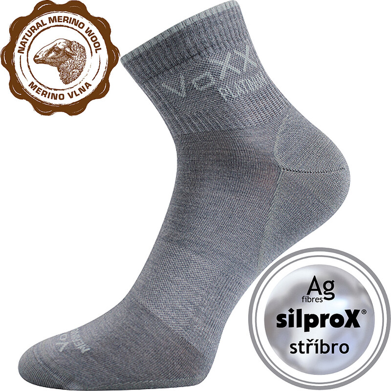 RADIK slabé merino ponožky VoXX tmavě šedá 39-42