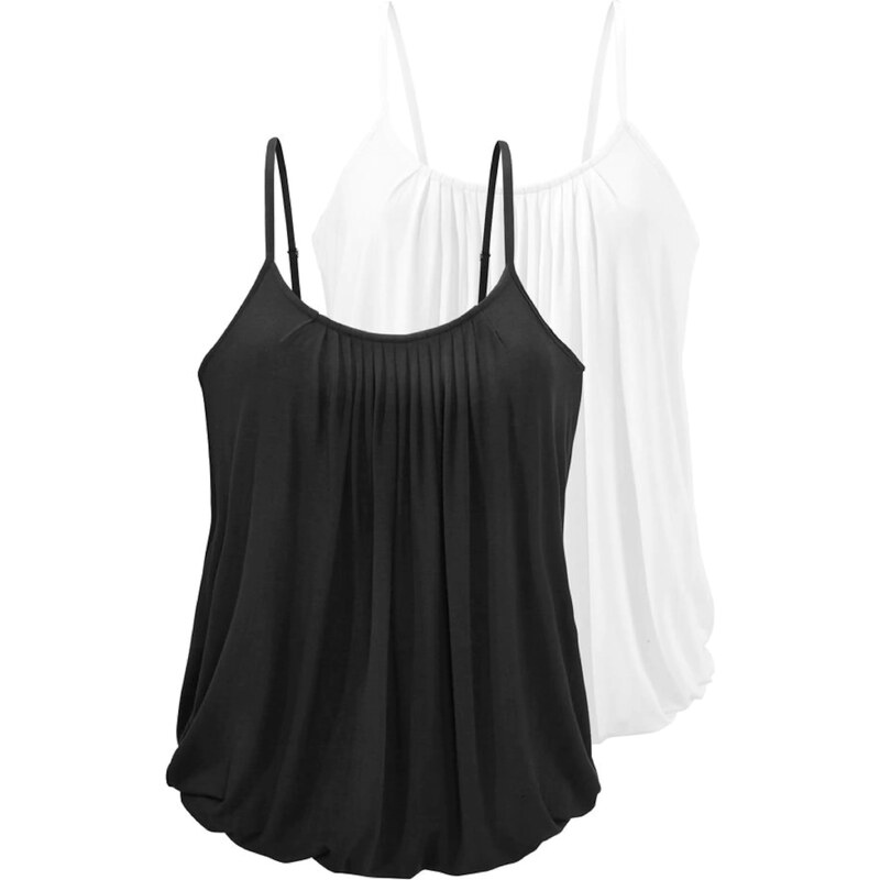 LASCANA Top černá / bílá 95662540