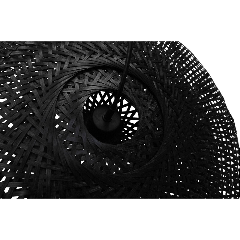Hoorns Černé bambusové závěsné svítidlo Daniaal 65 cm