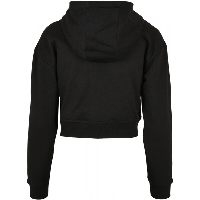 URBAN CLASSICS Ladies Short Terry Hoody - black