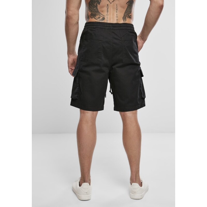 URBAN CLASSICS Drawstring Cargo Shorts - black