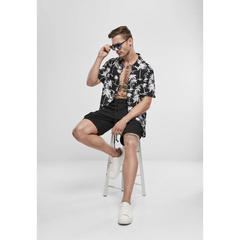 URBAN CLASSICS Drawstring Cargo Shorts - black