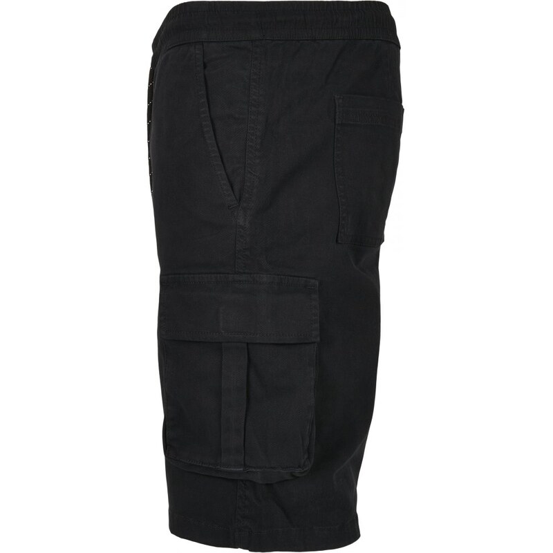 URBAN CLASSICS Drawstring Cargo Shorts - black