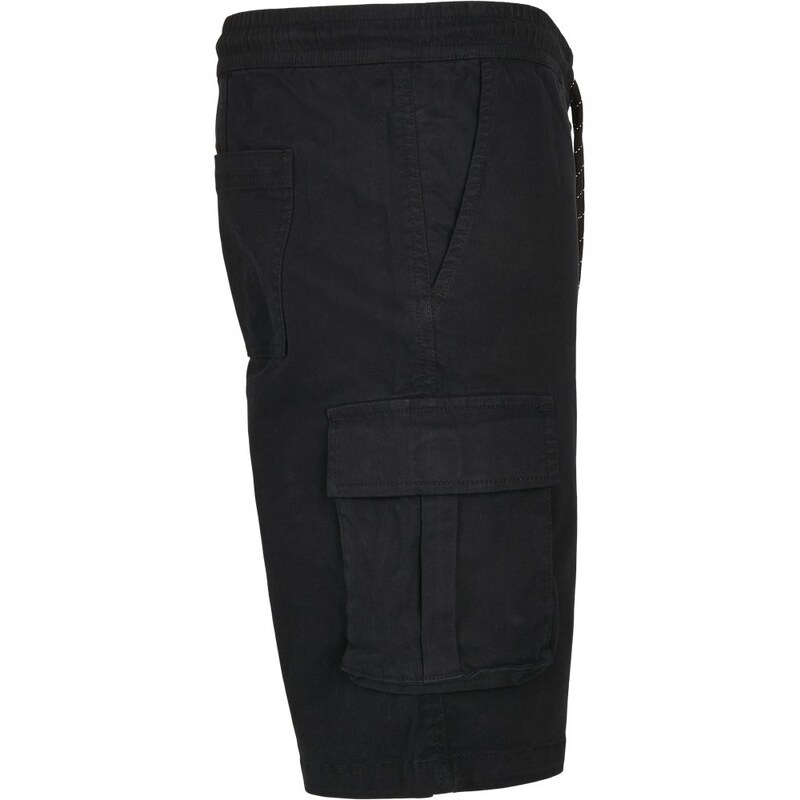 URBAN CLASSICS Drawstring Cargo Shorts - black