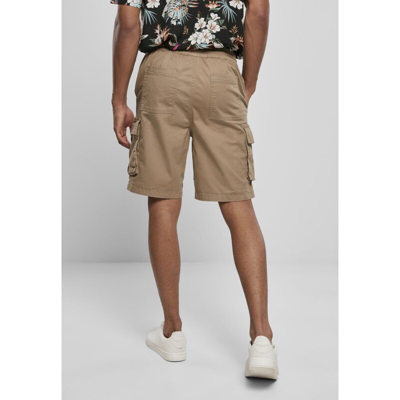 URBAN CLASSICS Drawstring Cargo Shorts - darksand