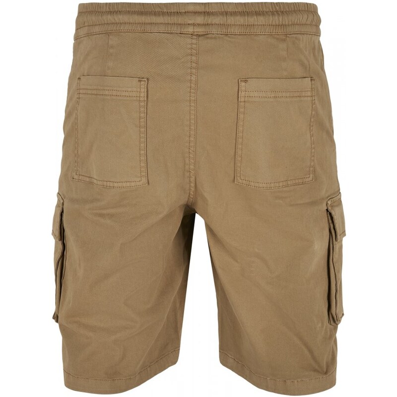 URBAN CLASSICS Drawstring Cargo Shorts - darksand