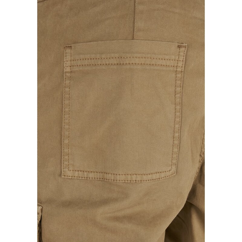 URBAN CLASSICS Drawstring Cargo Shorts - darksand