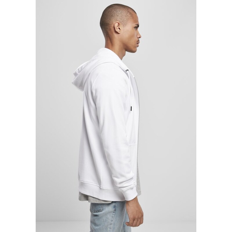 URBAN CLASSICS Basic Terry Zip Hoody - white