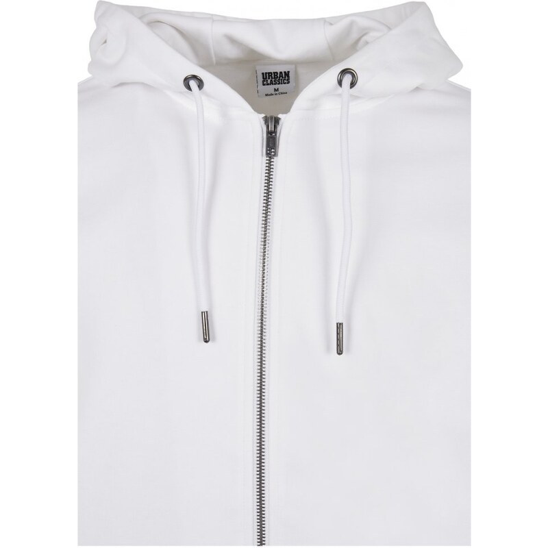 URBAN CLASSICS Basic Terry Zip Hoody - white