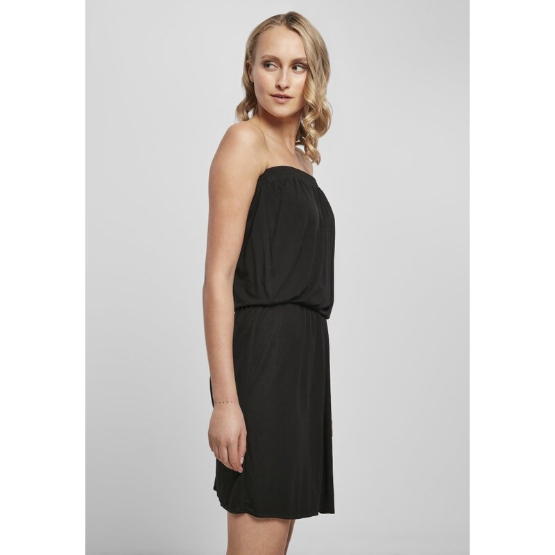 URBAN CLASSICS Ladies Viscose Short Bandeau Dress - black