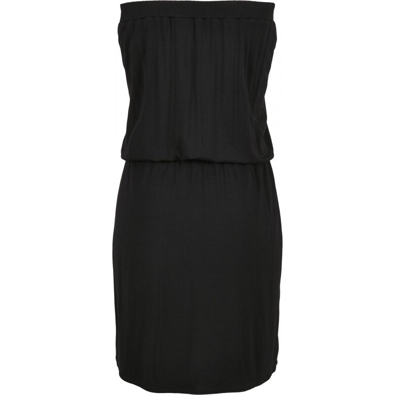 URBAN CLASSICS Ladies Viscose Short Bandeau Dress - black