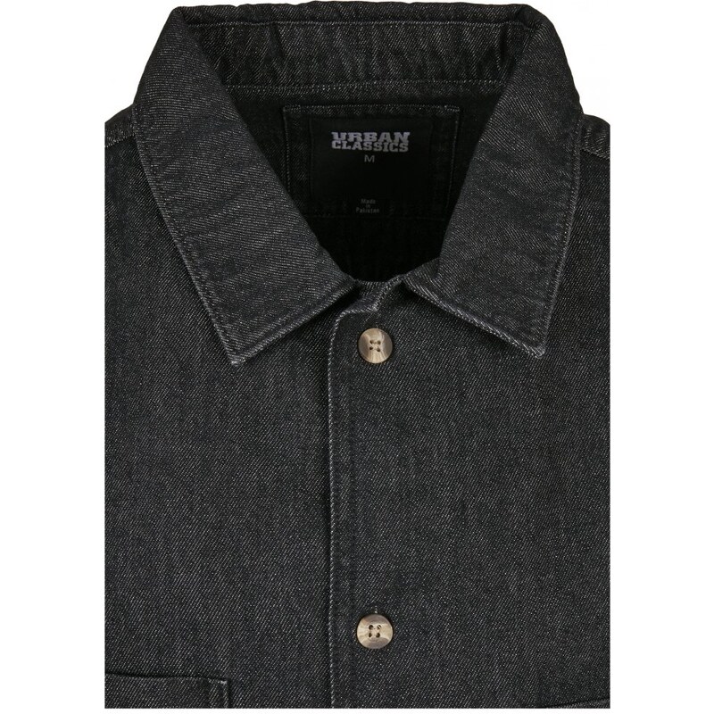 Košile Urban Classics Oversized Denim Shirt - black stone washed