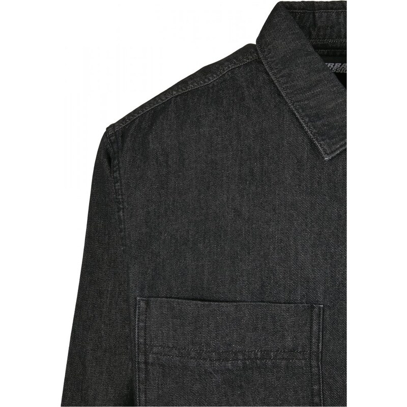 Košile Urban Classics Oversized Denim Shirt - black stone washed