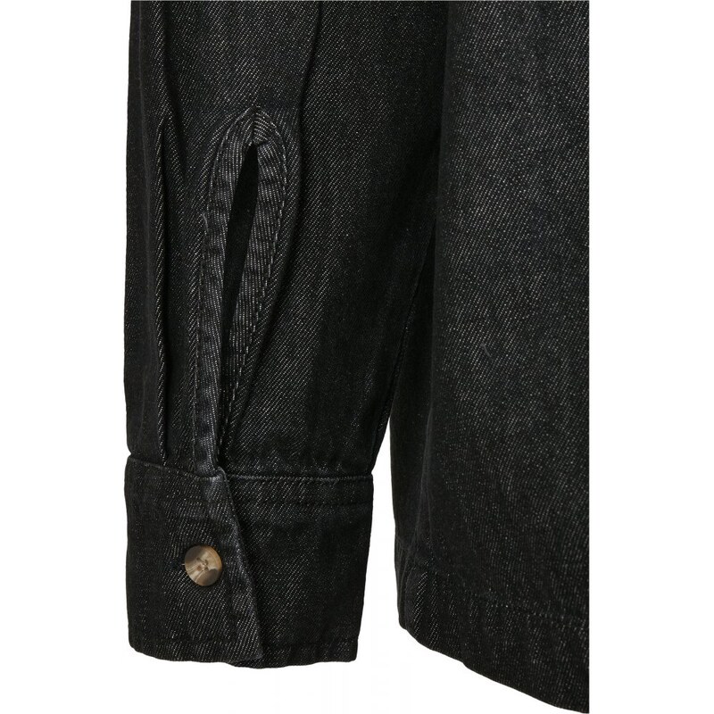 Košile Urban Classics Oversized Denim Shirt - black stone washed