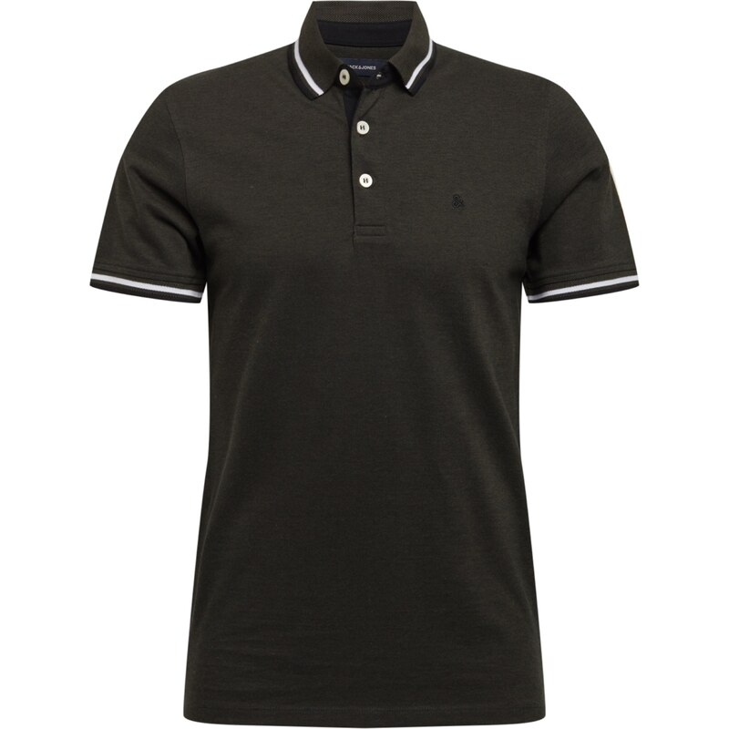 JACK & JONES Tričko JJEPaulos tmavě šedá / bílá