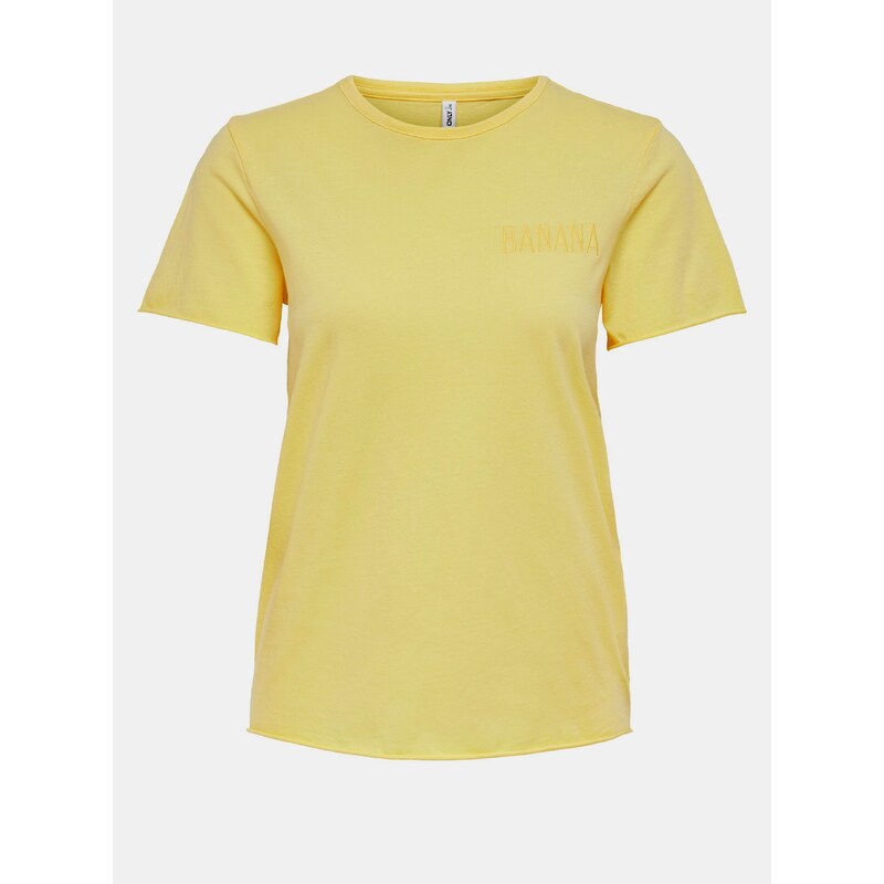 Žluté basic tričko ONLY Fruity - Dámské