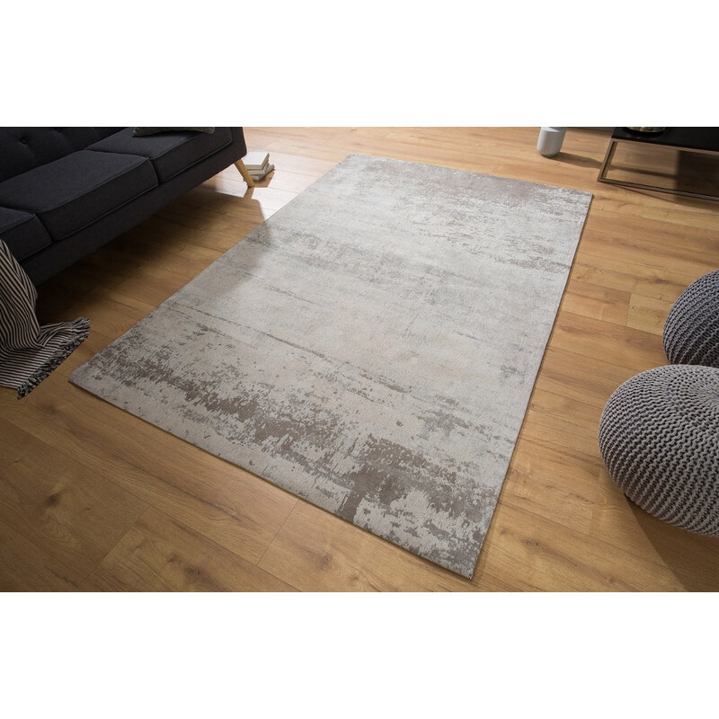 Moebel Living Šedo béžový bavlněný koberec Charlize 240 x 160 cm