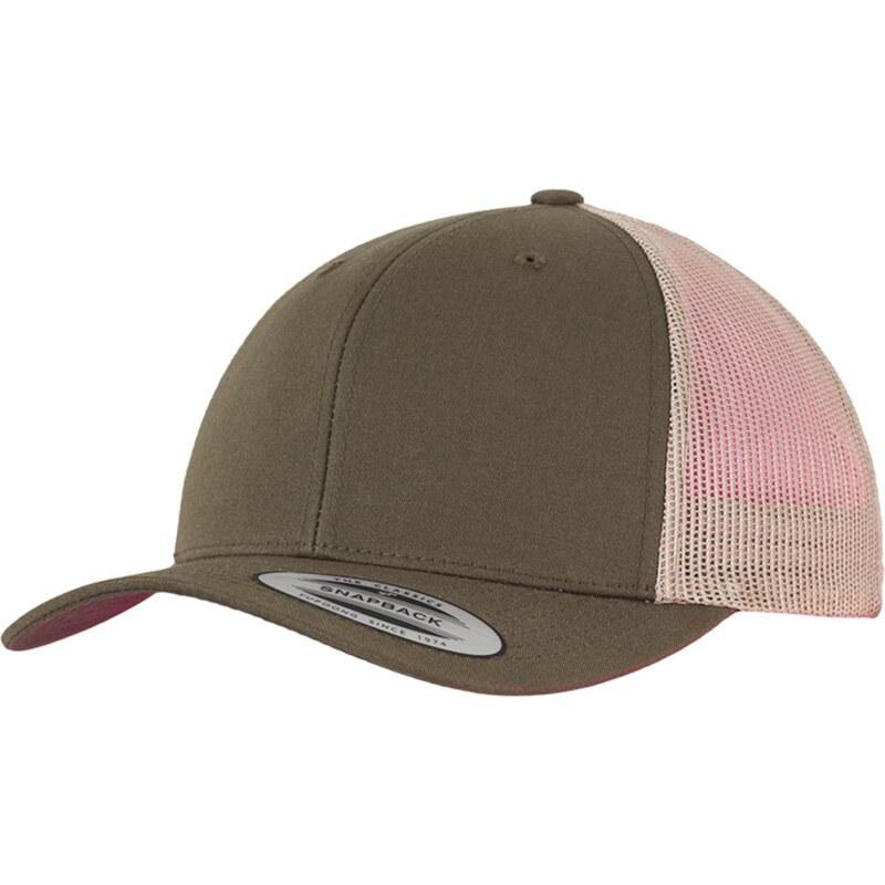 Flexfit Kšiltovka khaki / pudrová 114881571