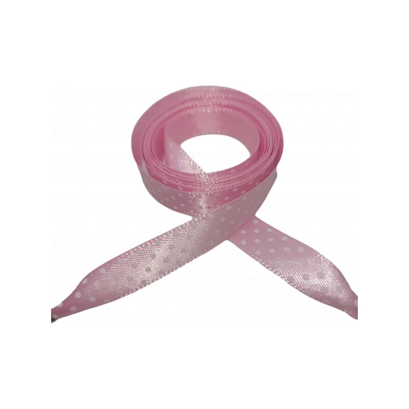 Módní tkaničky - růžové s puntíky ptru001