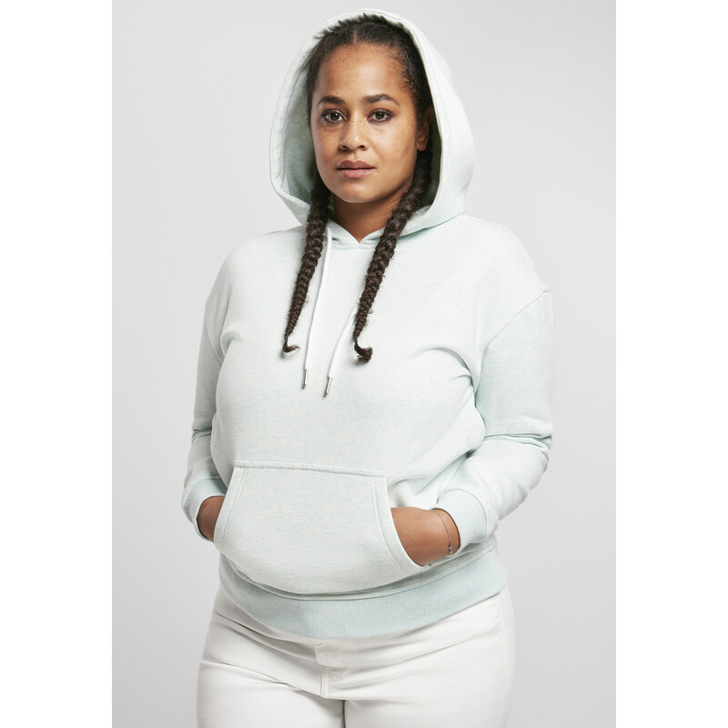 UC Ladies Dámská barva Melange Hoody aqua melange