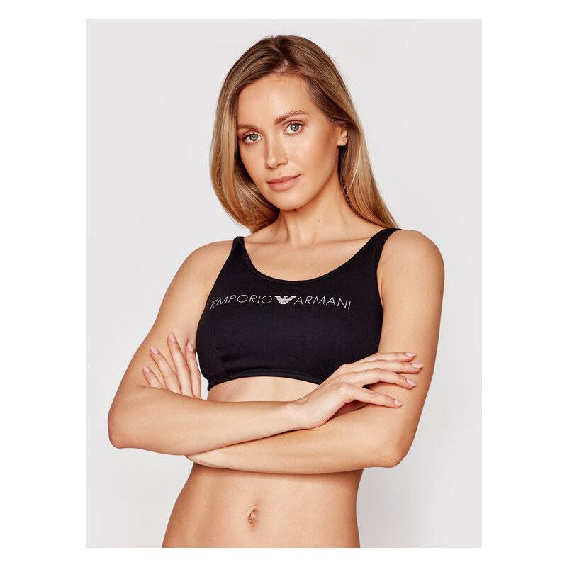 Bralette sportovní podprsenka 164403 1P227 00020 černá - Emporio Armani