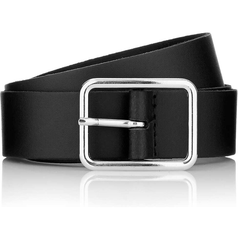 Topman Black Slim Leather Belt