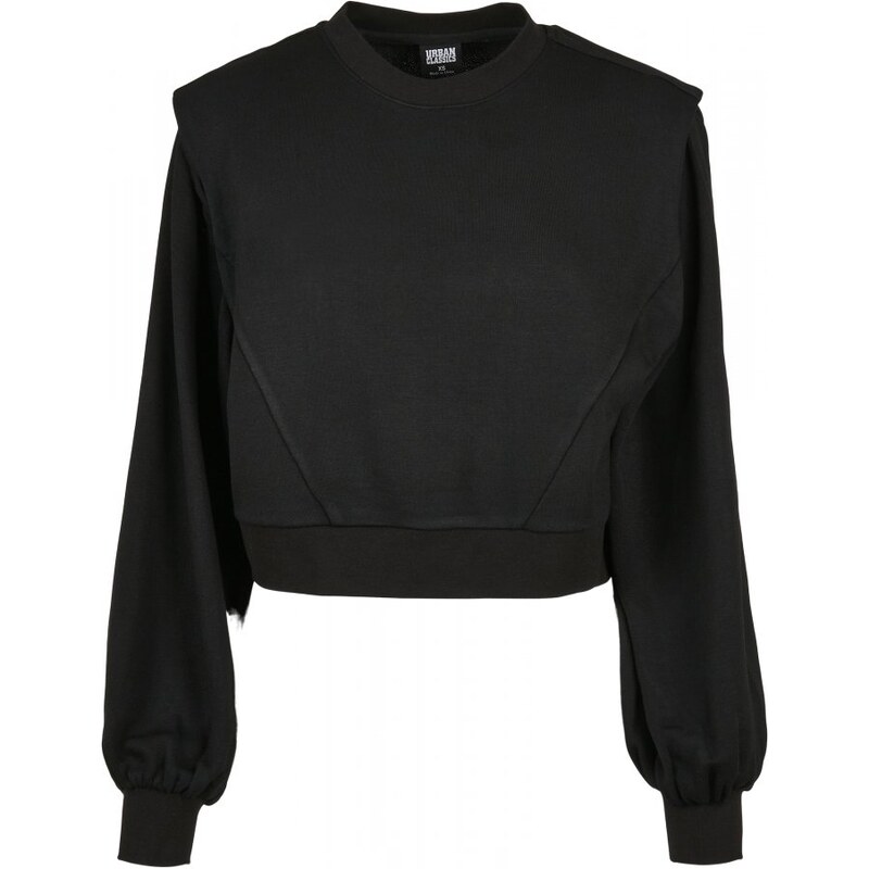 URBAN CLASSICS Ladies Padded Shoulder Modal Terry Crewneck