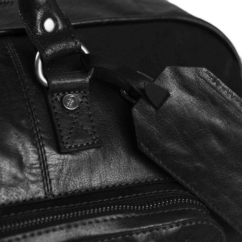 The Chesterfield Brand Kožená cestovní taška - weekender Munich černá