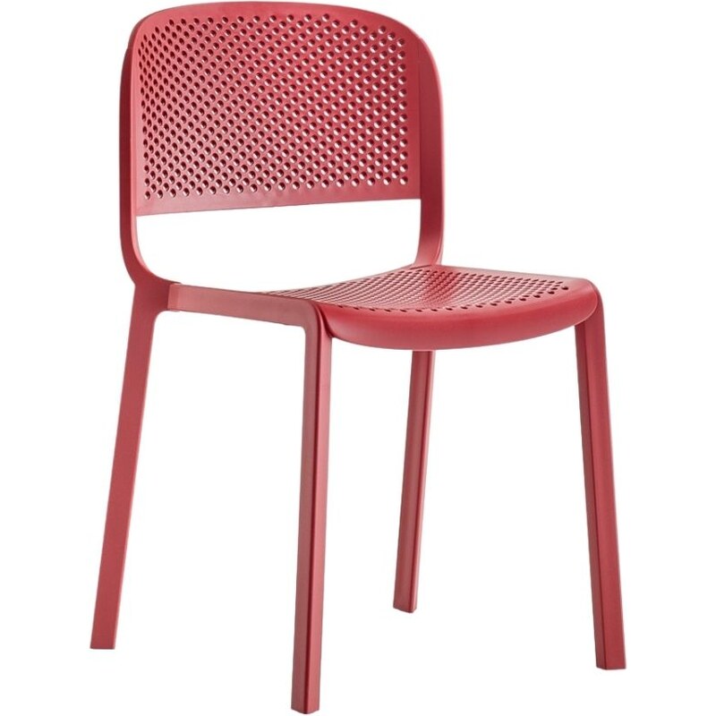 Pedrali Červená plastová zahradní židle Dome 261
