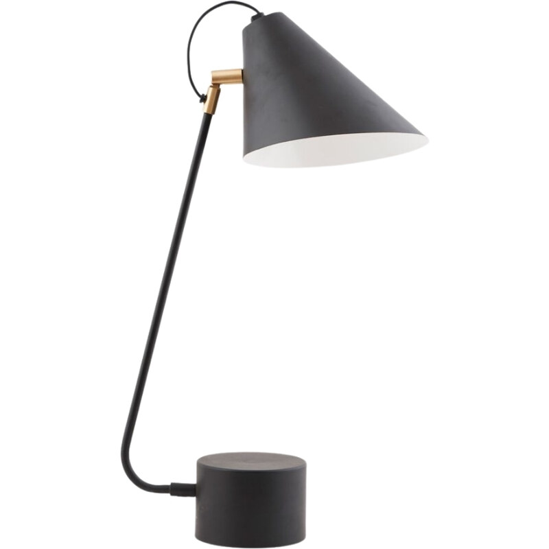House Doctor Černá kovová stolní lampa Club 54 cm