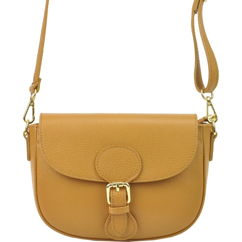 Kožená crossbody kabelka Luka 19-59 camel