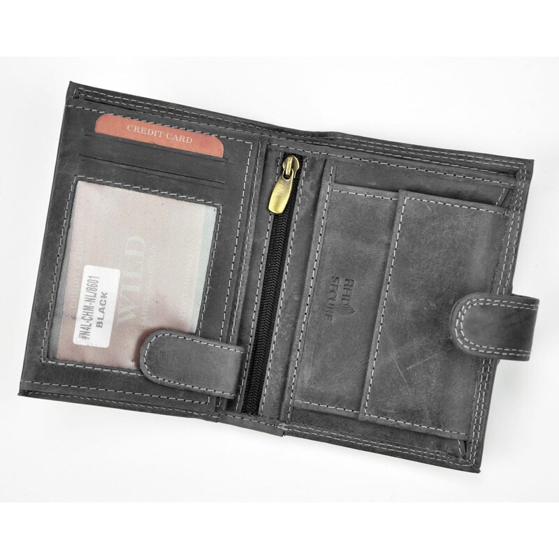 Pánská kožená peněženka Wild N4L-CHM-NL RFID hnědá