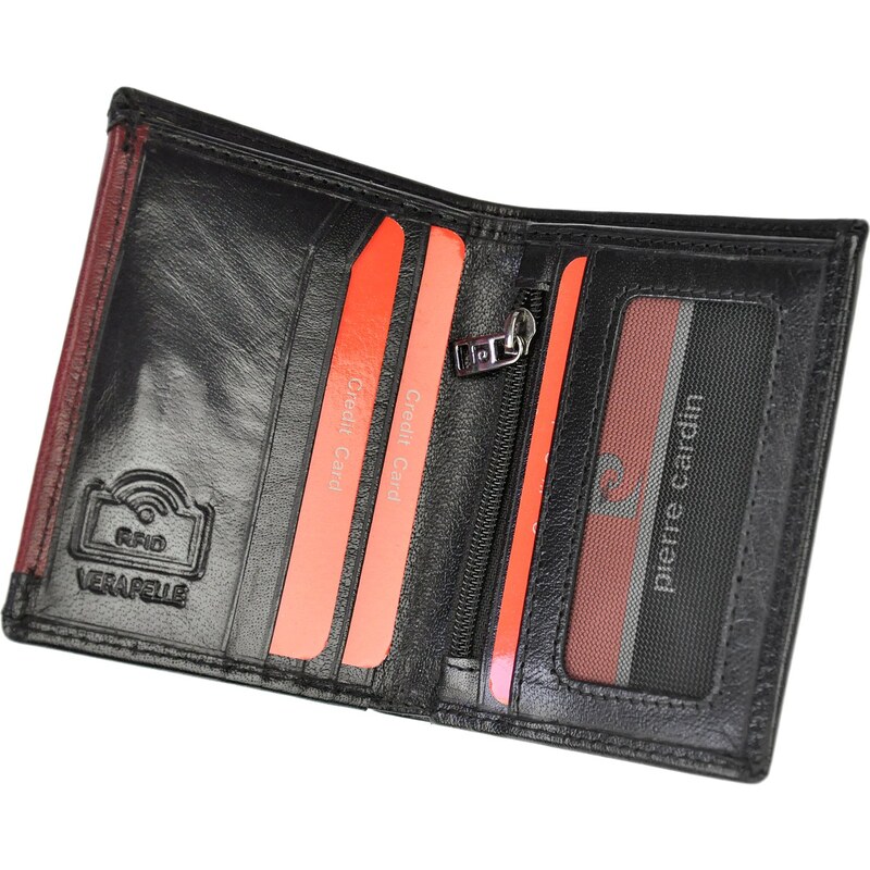Pánská kožená peněženka Pierre Cardin TILAK29 1810 RFID černá / červená