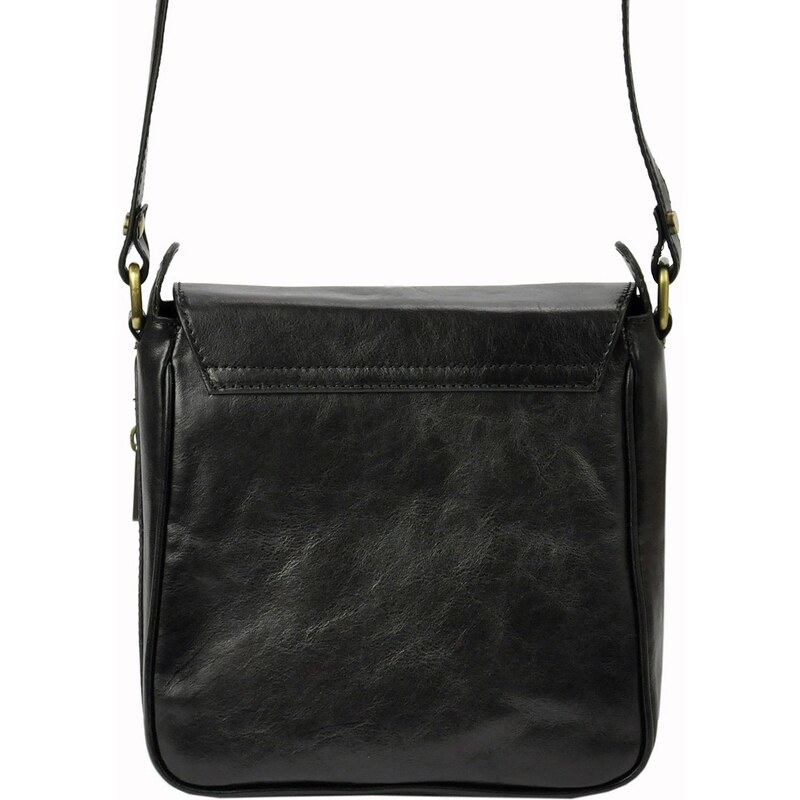 Kožená crossbody kabelka Pierre Cardin 4227 GNC černá