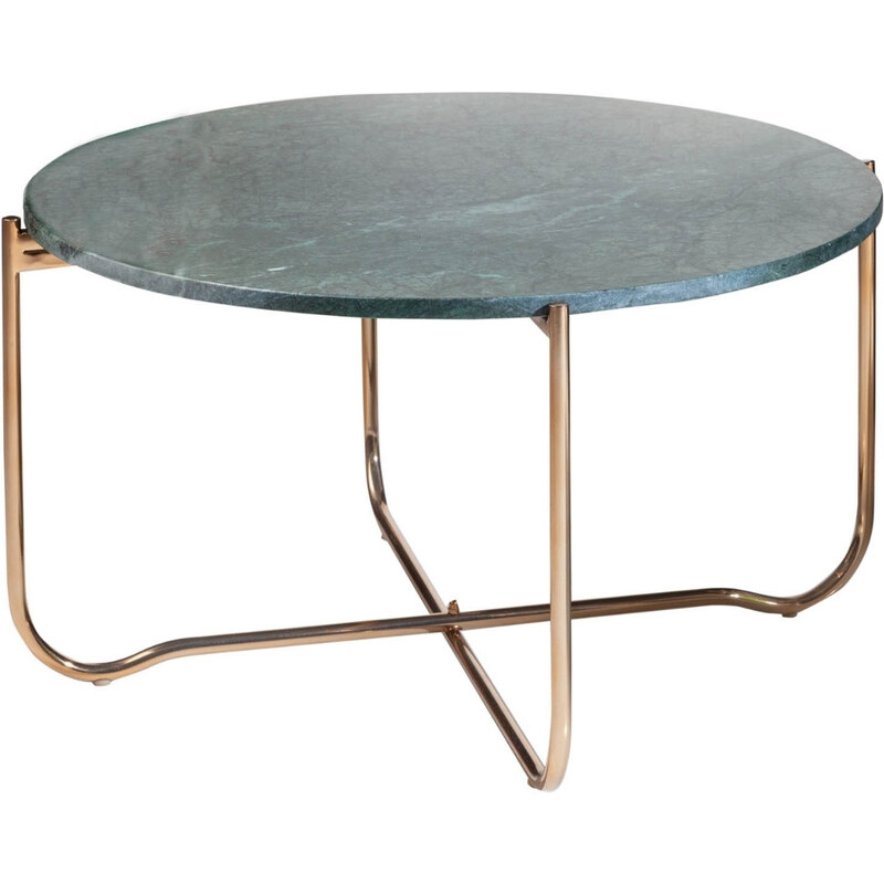 Moebel Living Zelený mramorový konferenční stolek Morami 62 cm