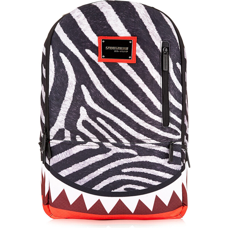 Topman Mens Sprayground Zebra Shark Backpack*