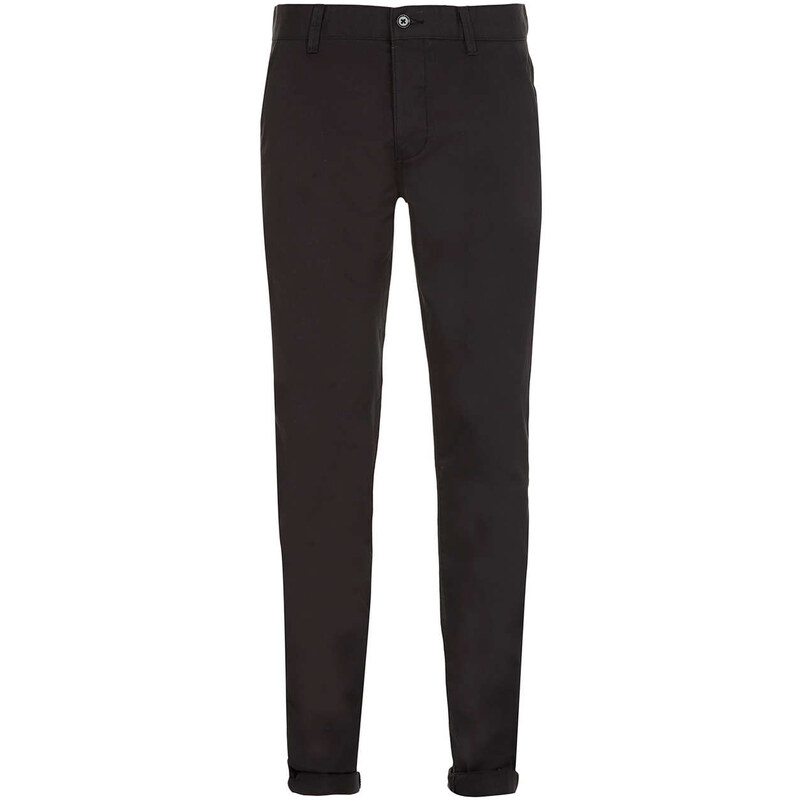 Topman Mens Washed Black Skinny Chinos