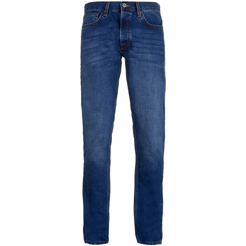 Topman Mens MID WASH MOSS VINTAGE SLIM JEANS