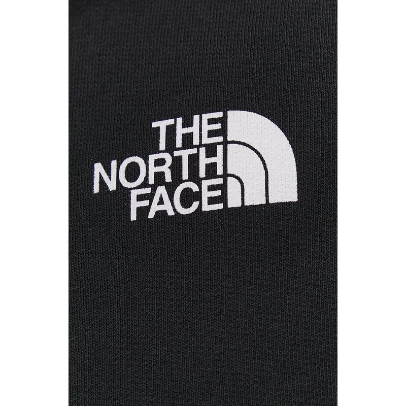 Bavlněná mikina The North Face pánská, černá barva, hladká, NF00CEP7JK31