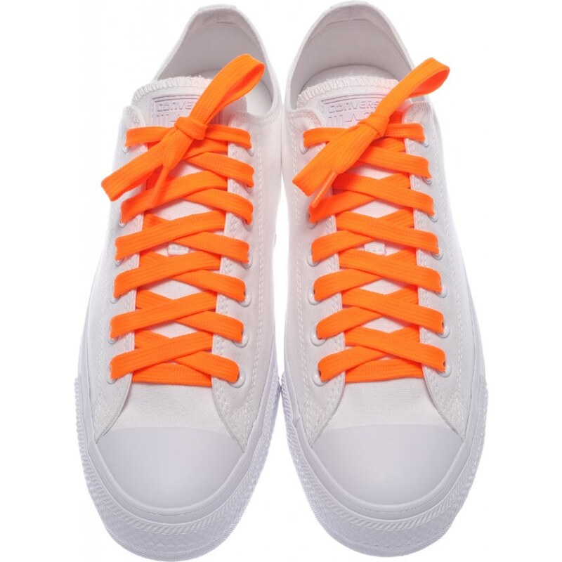Ploché tkaničky do bot - oranžová