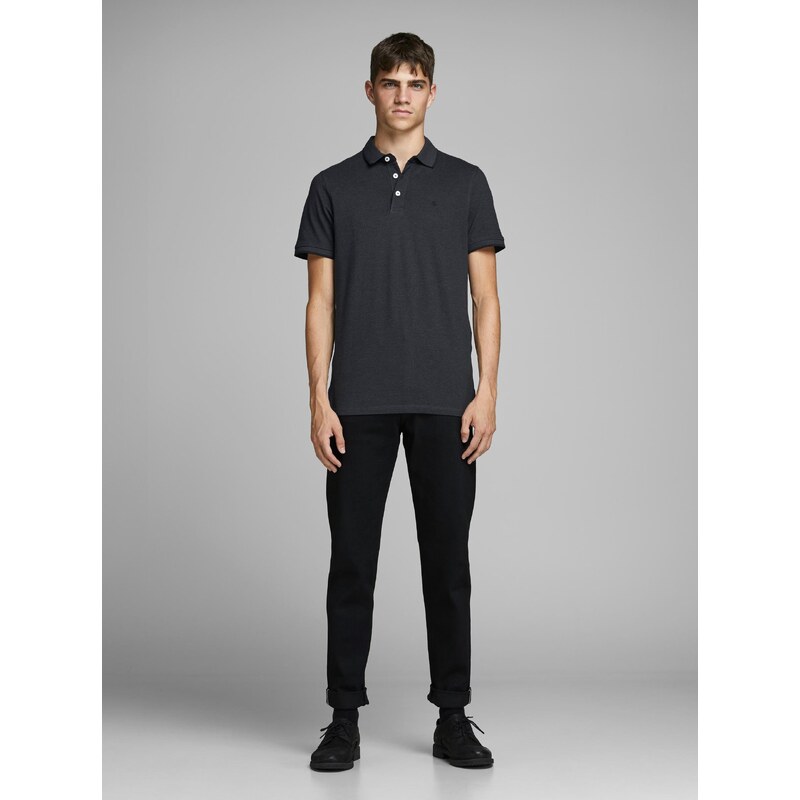 Tmavě šedé polo tričko Jack & Jones Paulos - Pánské