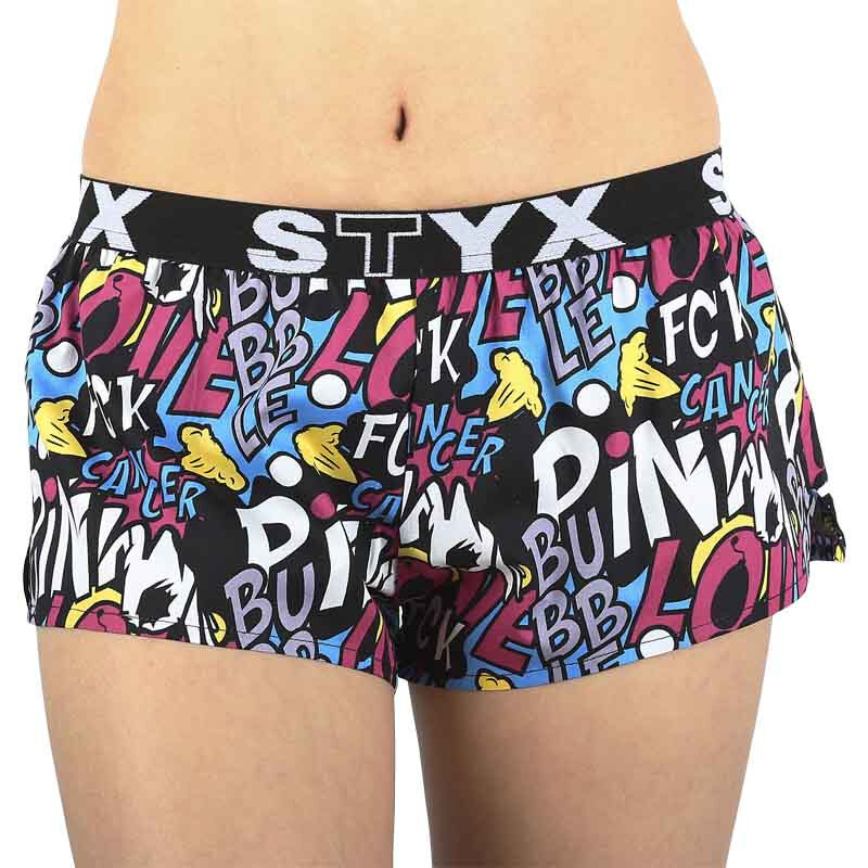 Dámské trenky Styx art sportovní guma Pink Bubble (T1058) 58865644