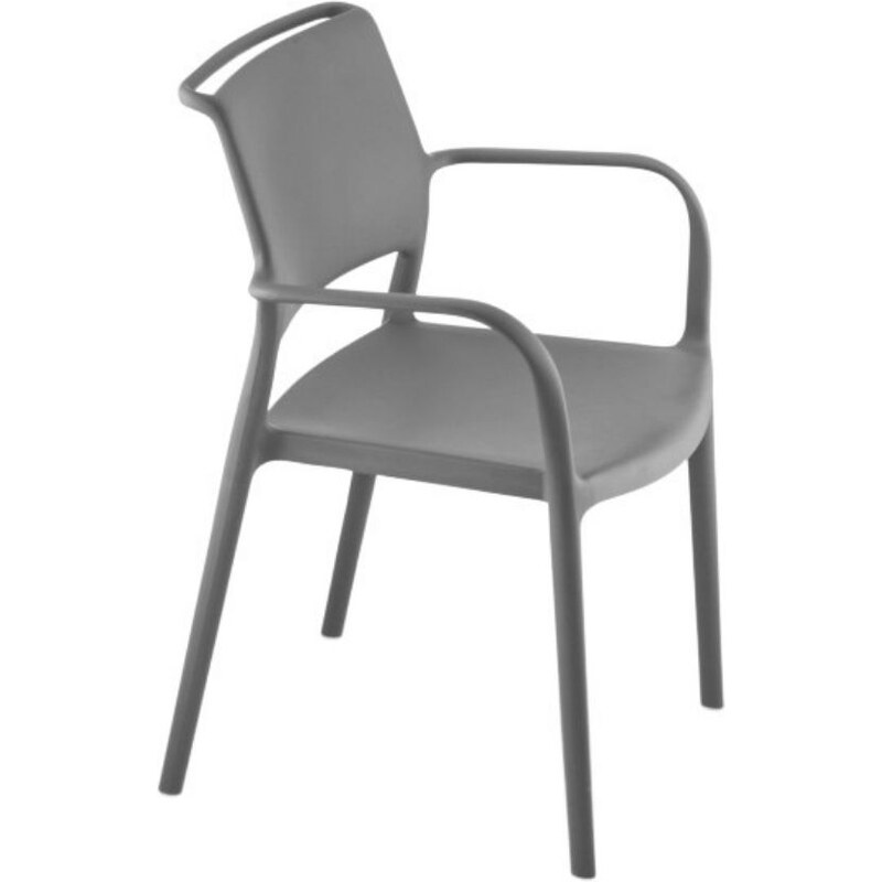 Pedrali Tmavě šedá plastová jídelní židle Ara 315