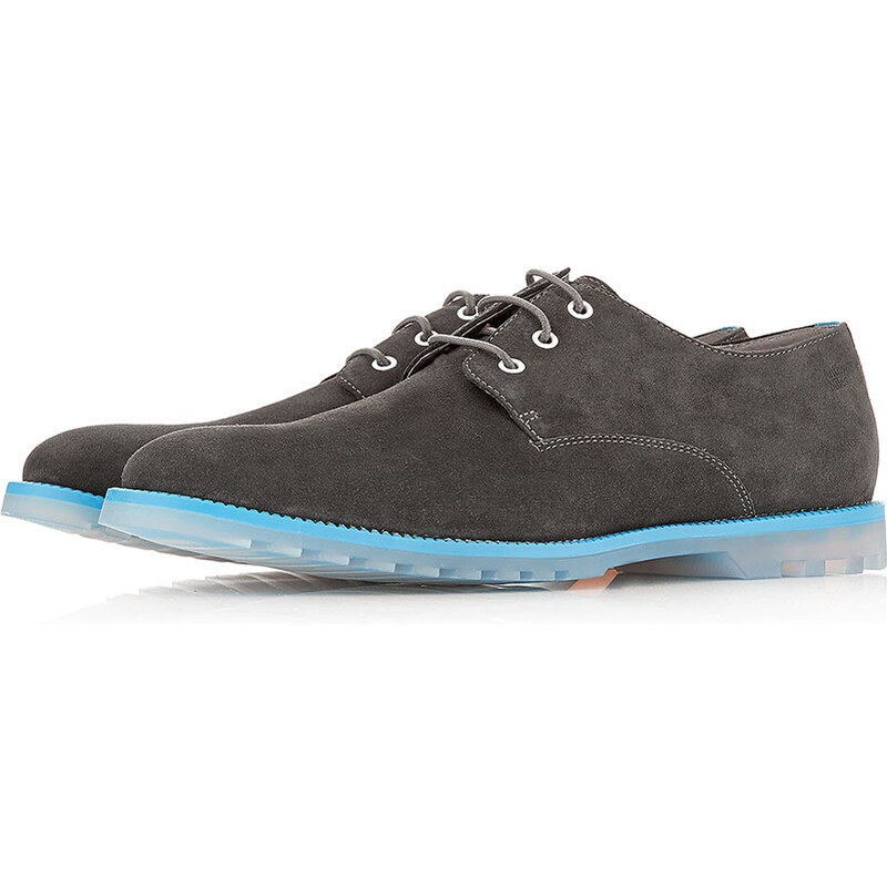 Topman Anthony Miles Grey Suede Derby Shoes