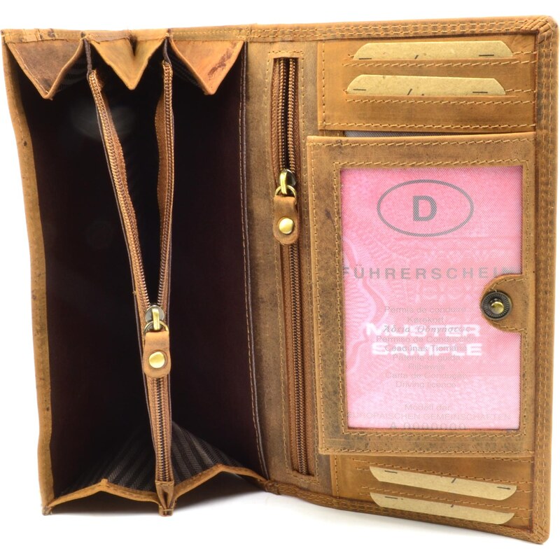Dariya bags Světle hnědá kožená dámská peněženka