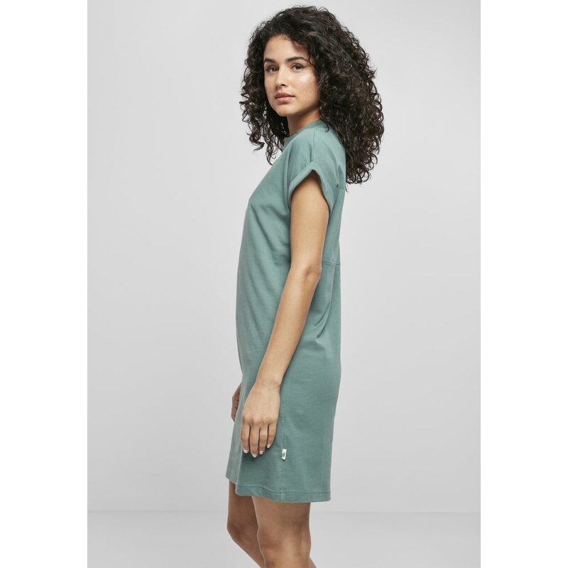 Šaty Urban Classics Ladies Organic Cotton Cut On Sleeve Tee Dress - paleleaf