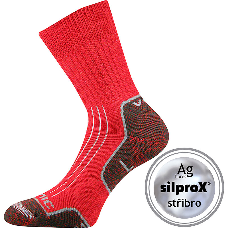 ZENITH trekingové antibakteriální ponožky se stříbrem Voxx Červená 41-42