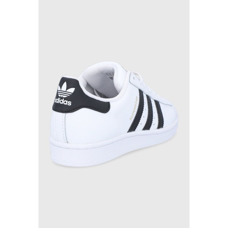 Sneakers boty adidas Originals Superstar bílá barva, na plochém podpatku, FV3284