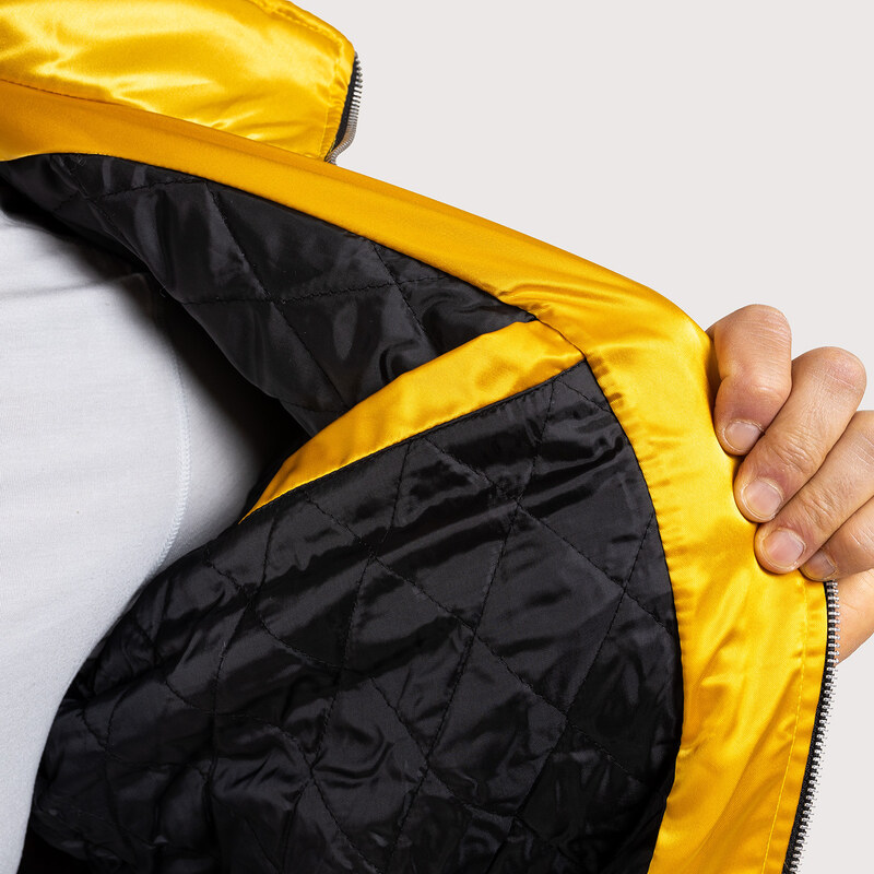 Pánská přechodná bunda s kožešinou Iron Aesthetics, žlutá